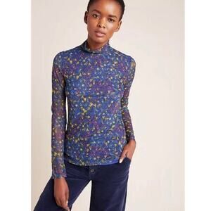 Anthropologie Gauzy Lined Turtleneck